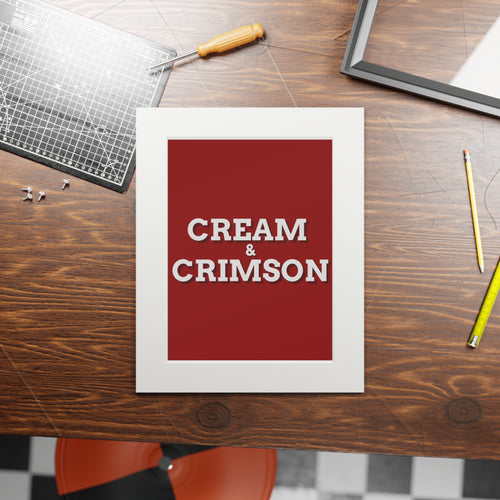 Cream & Crimson - Minimalist Indiana University Wall Art