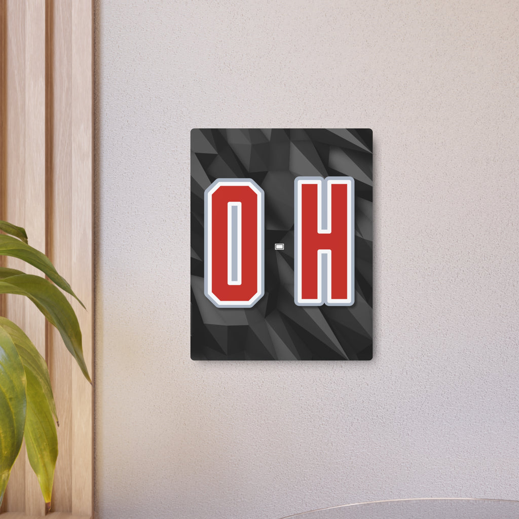 Ohio State Minimalist Wall Art – Metal Print