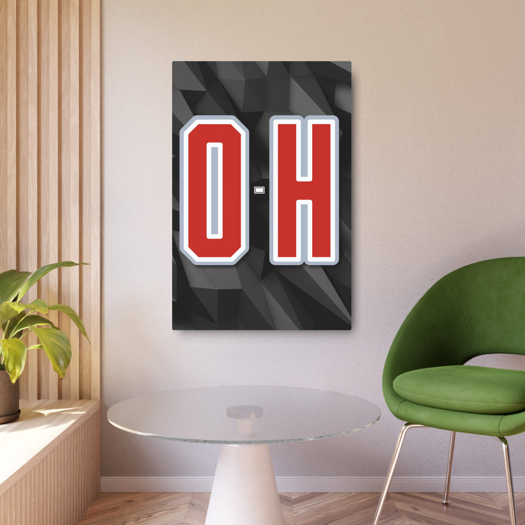 Ohio State Minimalist Wall Art – Metal Print