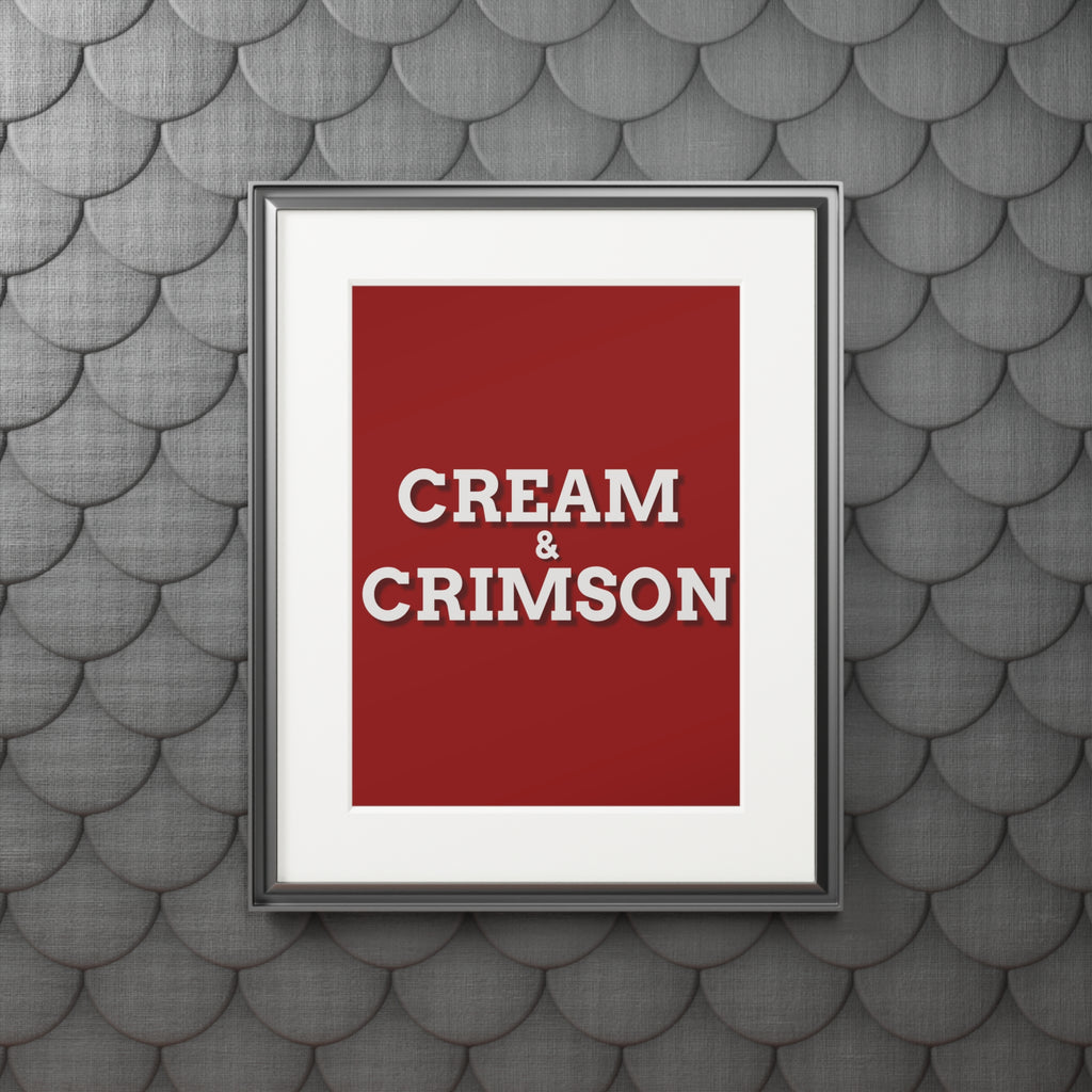 Cream & Crimson - Minimalist Indiana University Wall Art