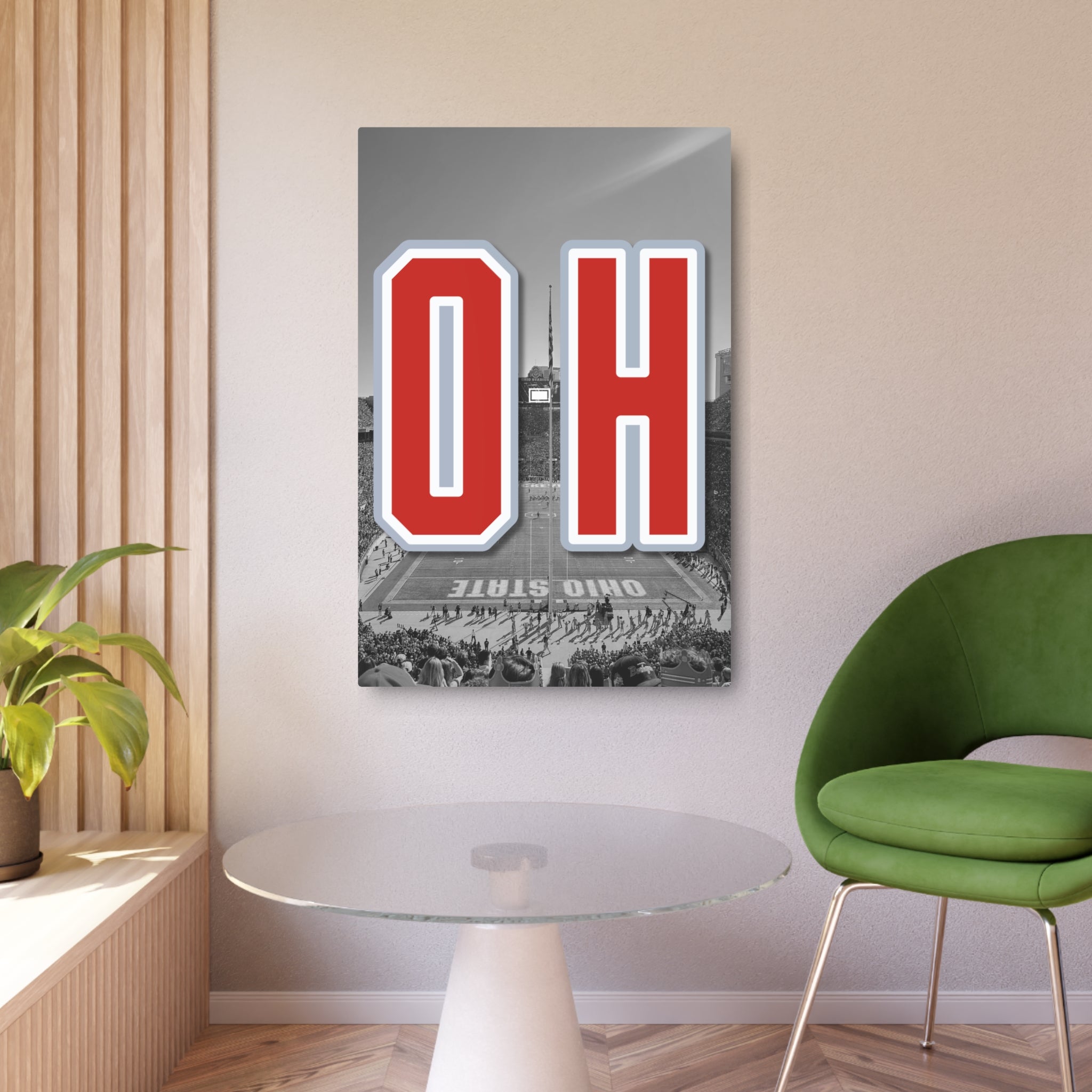 Ohio State Minimalist Wall Art – Metal Print