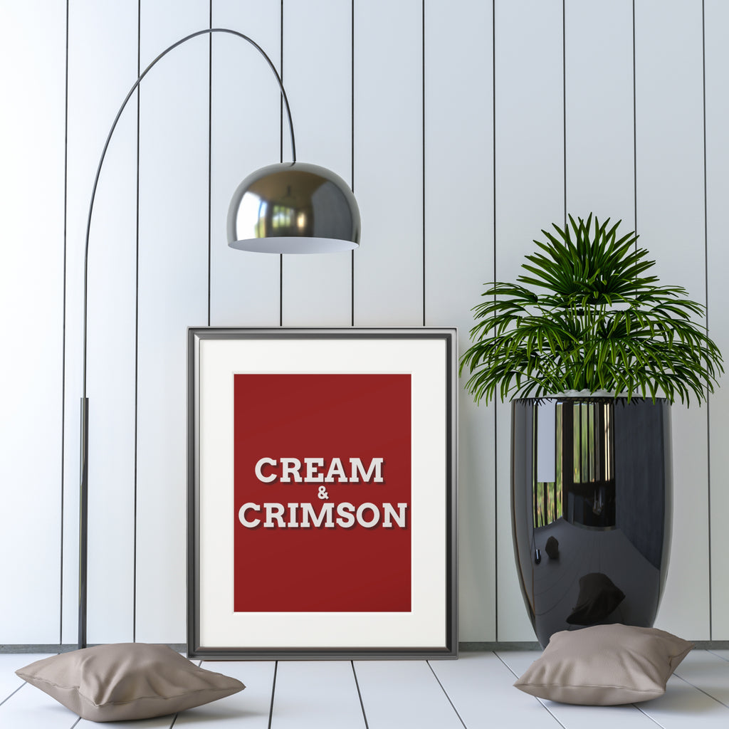Cream & Crimson - Minimalist Indiana University Wall Art