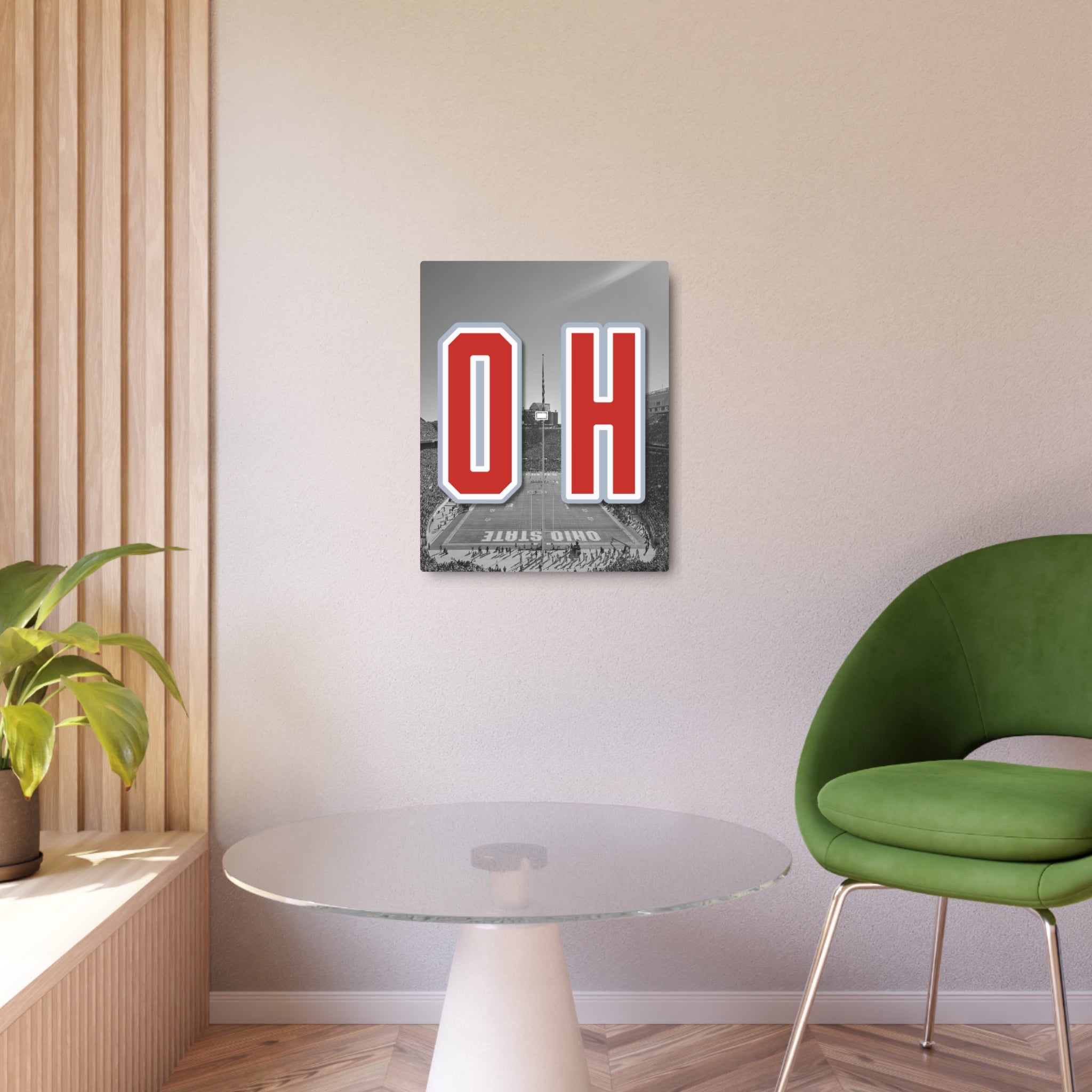 Ohio State Minimalist Wall Art – Metal Print
