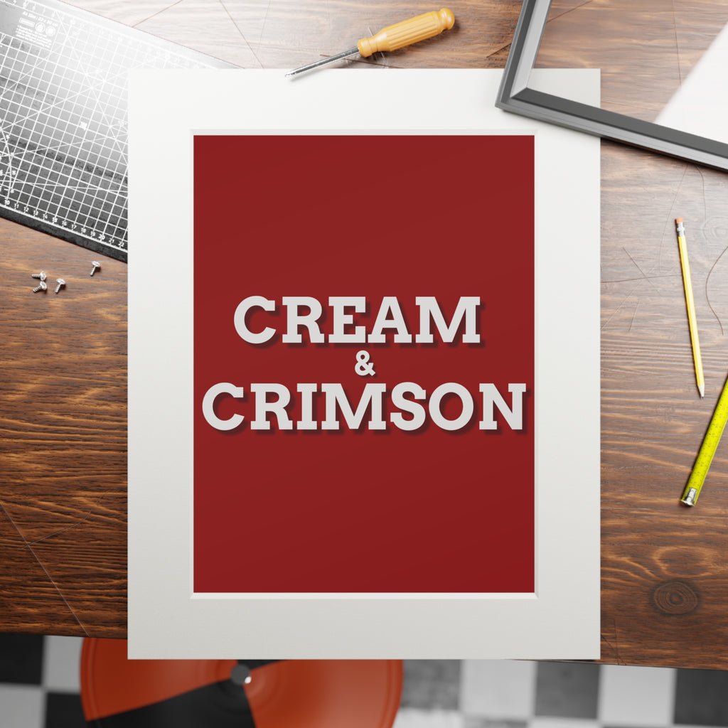 Cream & Crimson - Minimalist Indiana University Wall Art
