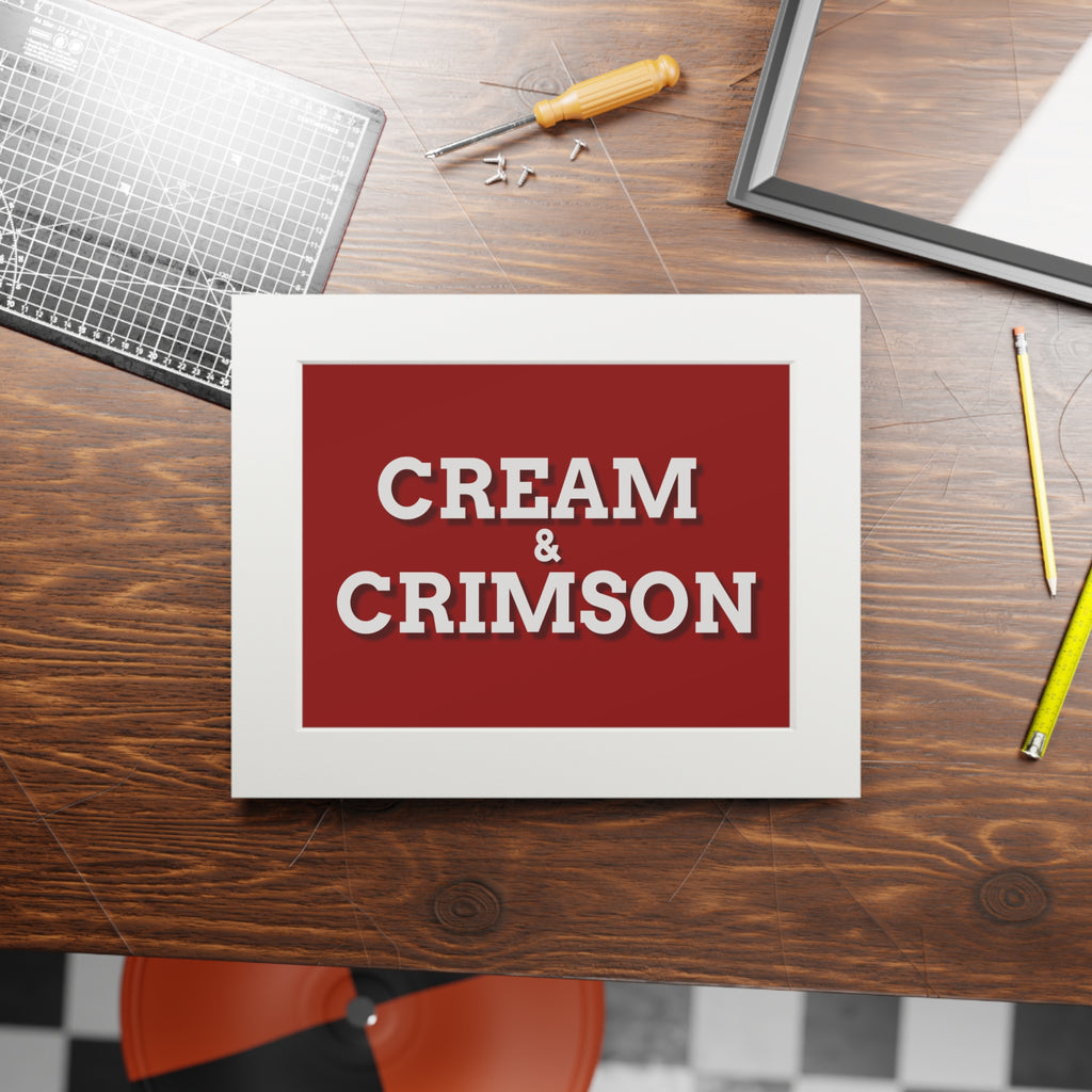 Cream & Crimson - Minimalist Indiana University Wall Art
