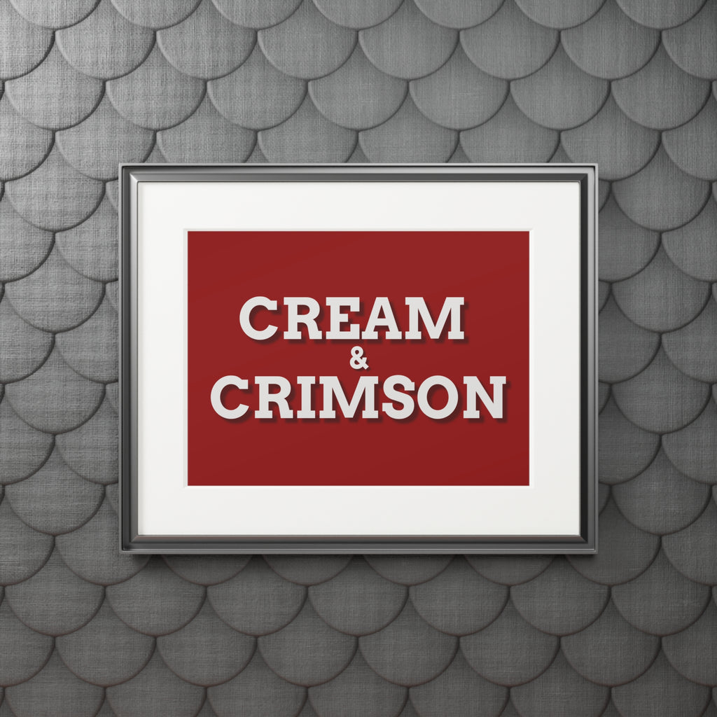 Cream & Crimson - Minimalist Indiana University Wall Art