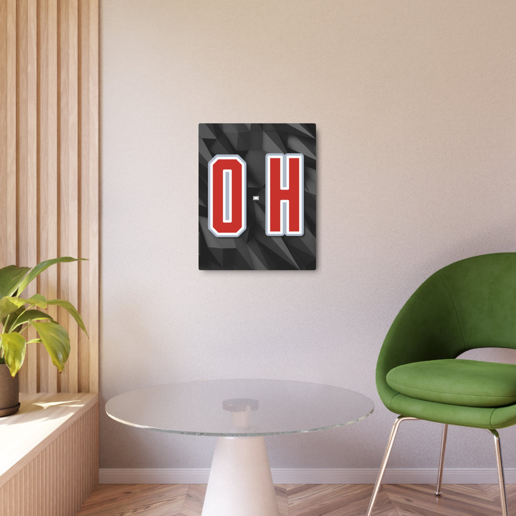 Ohio State Minimalist Wall Art – Metal Print