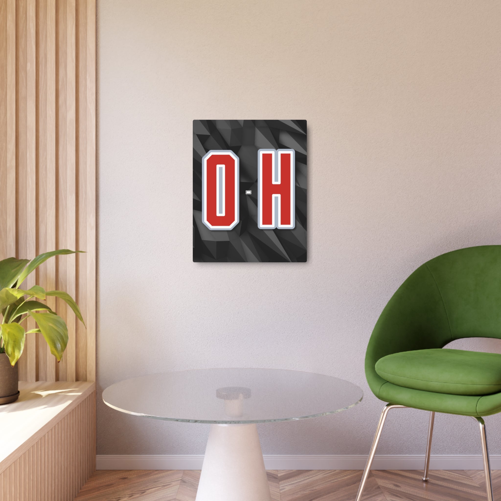 Ohio State Minimalist Wall Art – Metal Print
