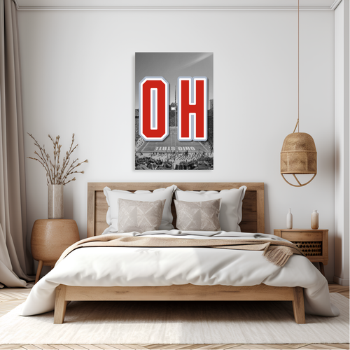 Ohio State Minimalist Wall Art – Metal Print